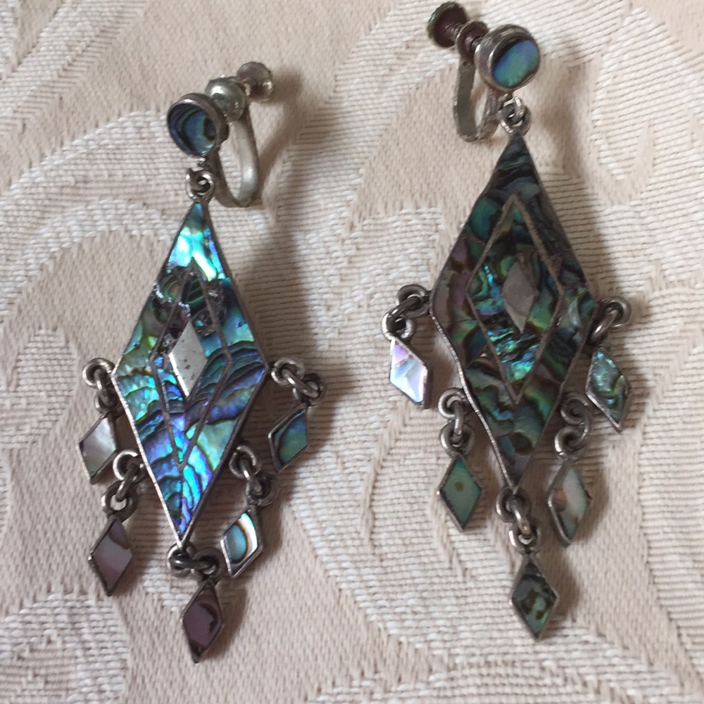 Abalone Dangling Earrings